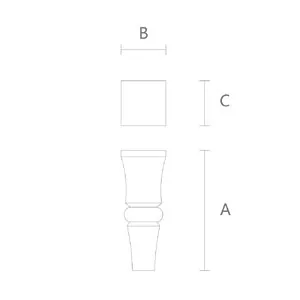 Square top furniture feet Classic style